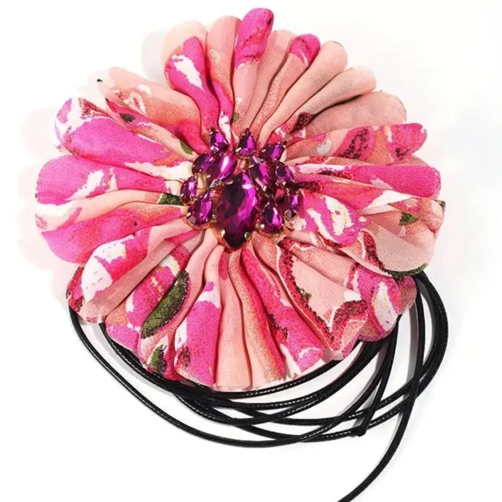 Pink Floral Pendant Necklace M499